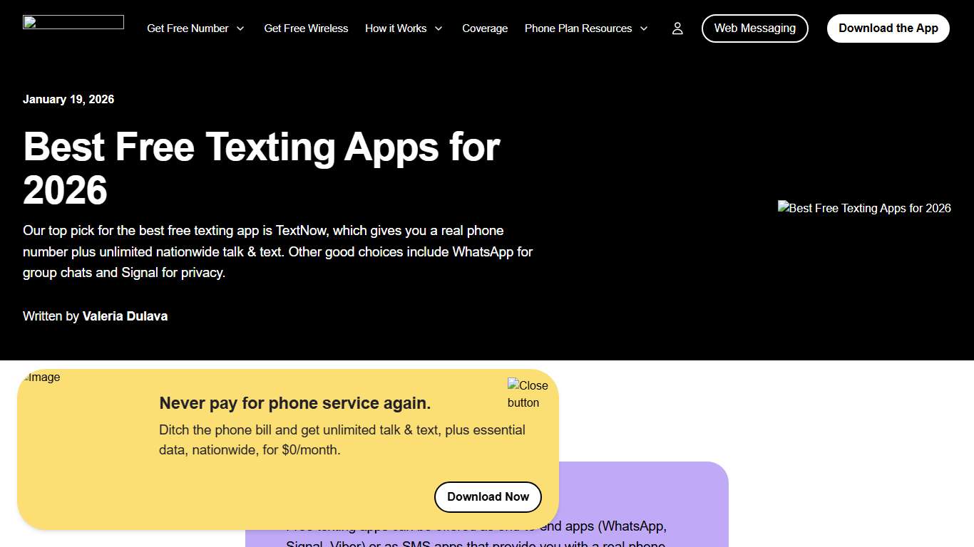 Best Free Texting Apps for 2026 – TextNow